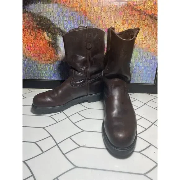 Red Wing Pecos 701 Steel Toe Boots Sz 10.5 B